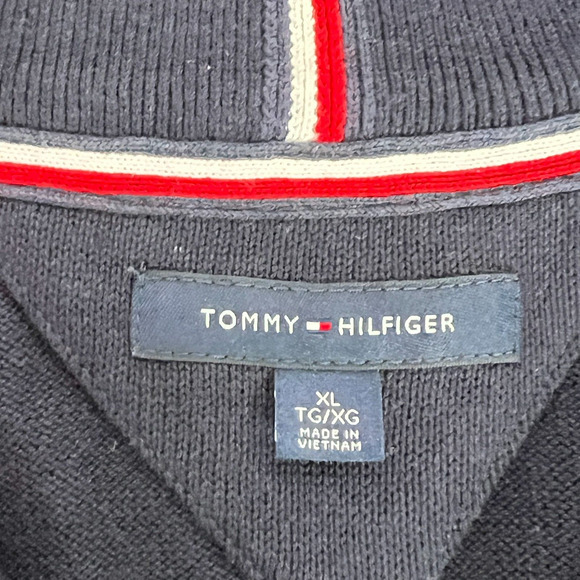 Tommy Hilfiger Mens Sweater 1/2 Half Zip Mock Turtleneck Navy Blue, Sz XL - Picture 11 of 14